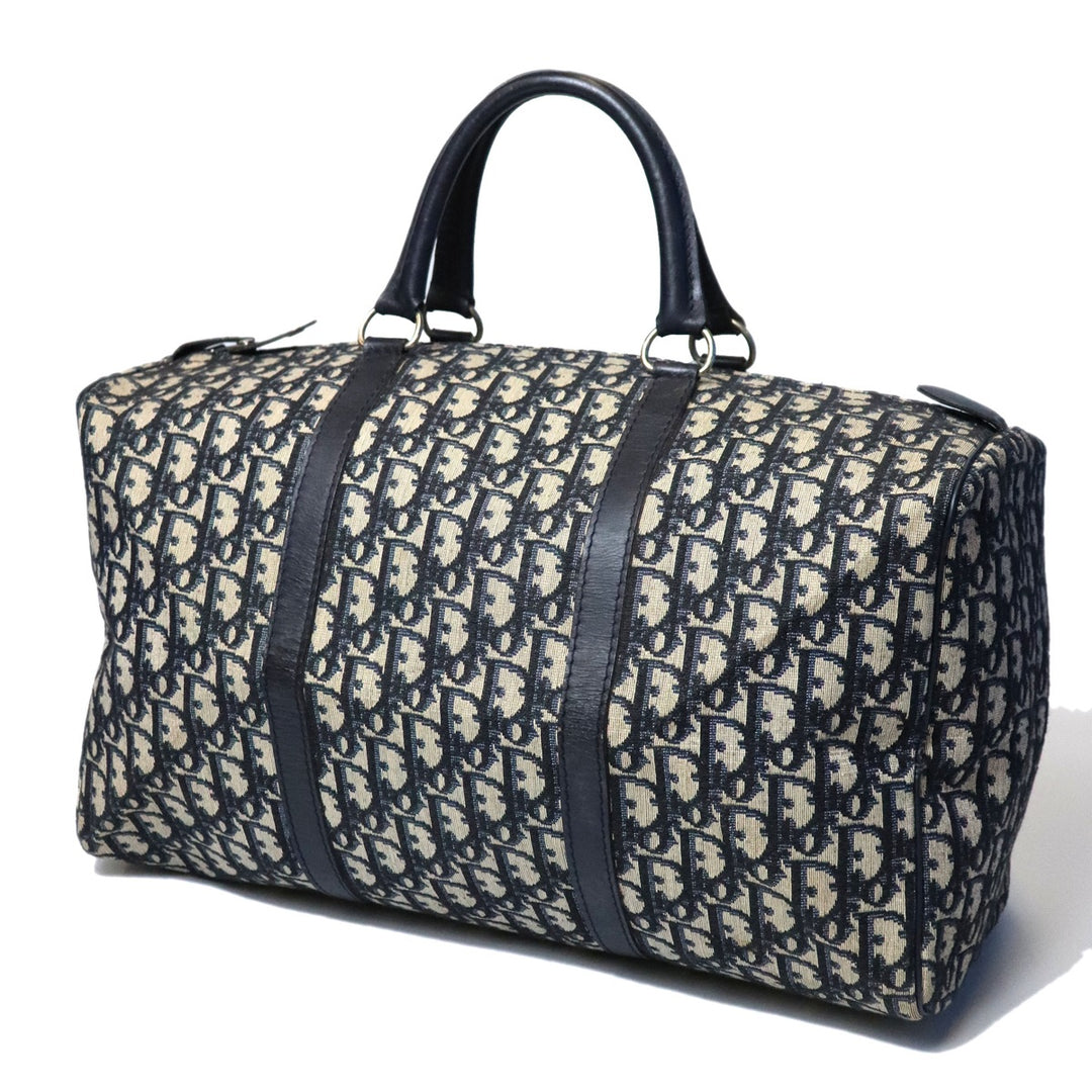 Dior ディオール トロッター ボストンバッグ 幅39cmキャンバス/レザー ネイビー