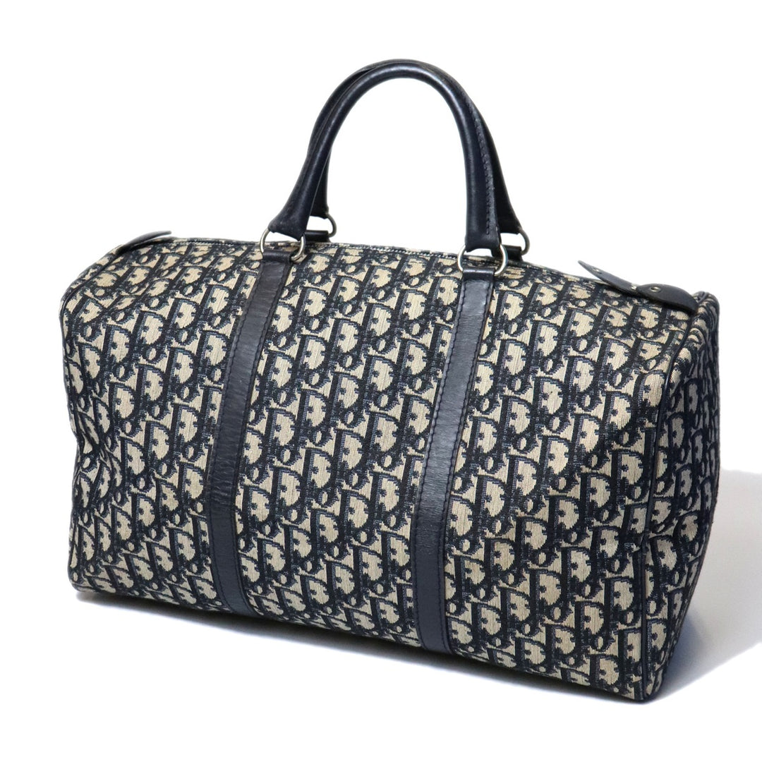 Dior ディオール トロッター ボストンバッグ 幅39cmキャンバス/レザー ネイビー