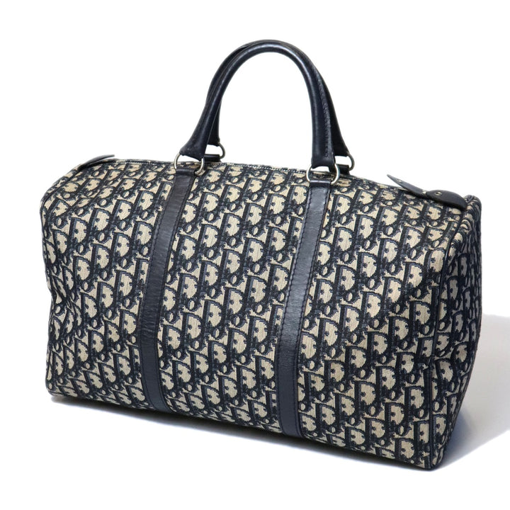 Dior ディオール トロッター ボストンバッグ 幅39cmキャンバス/レザー ネイビー
