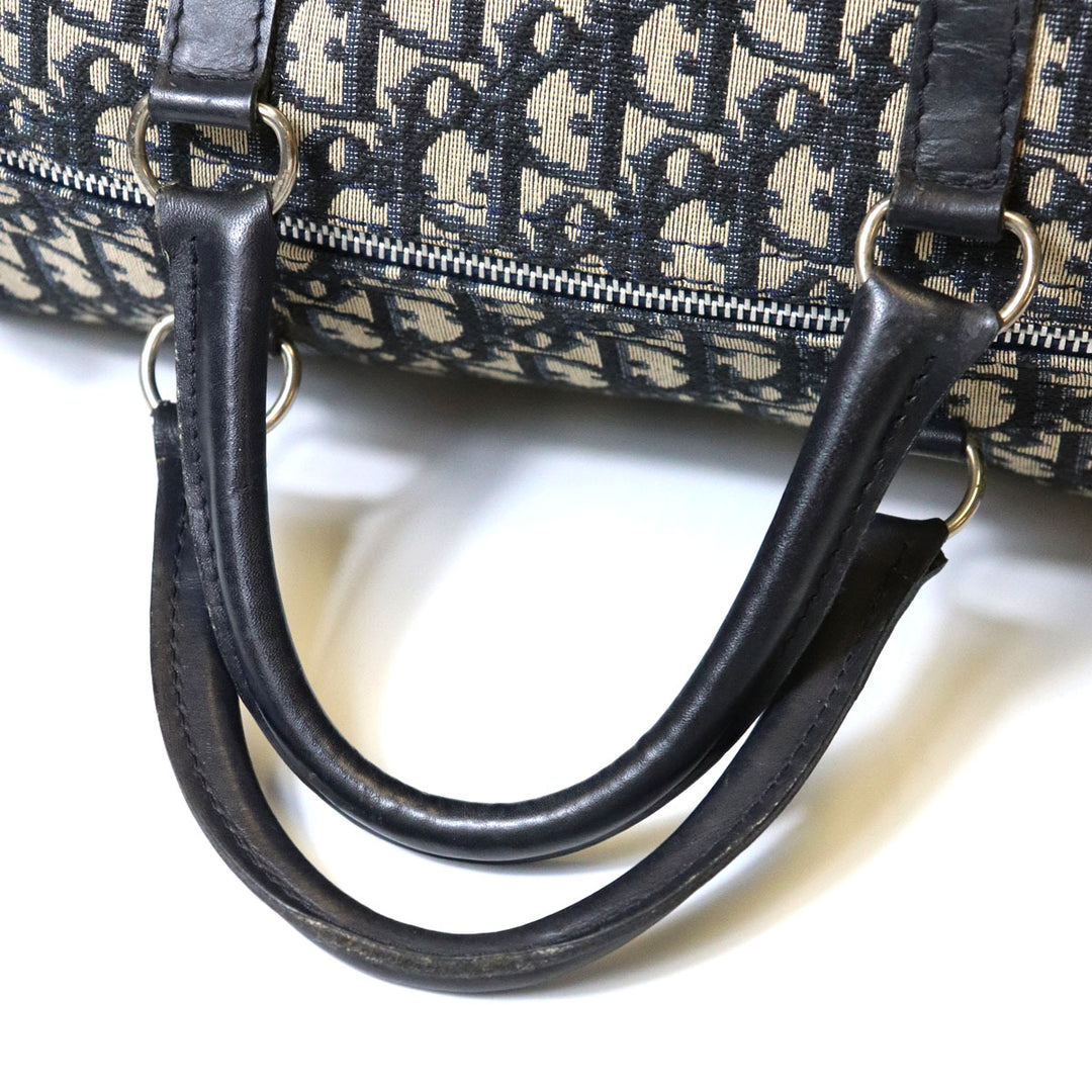 Dior ディオール トロッター ボストンバッグ 幅39cmキャンバス/レザー ネイビー
