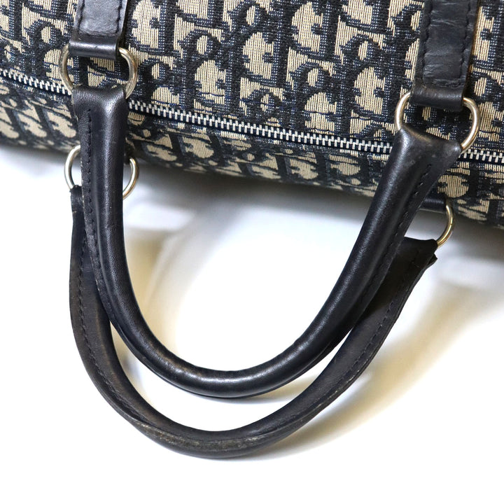 Dior ディオール トロッター ボストンバッグ 幅39cmキャンバス/レザー ネイビー