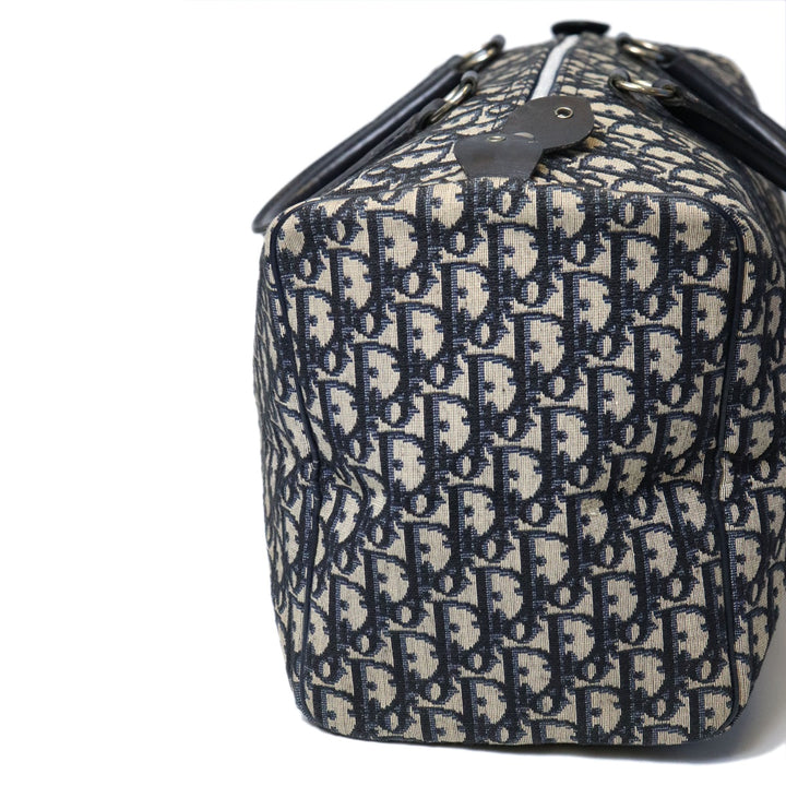 Dior ディオール トロッター ボストンバッグ 幅39cmキャンバス/レザー ネイビー