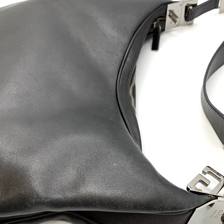 GUCCI グッチ 001 3341 ショルダーバッグ レザー ブラック