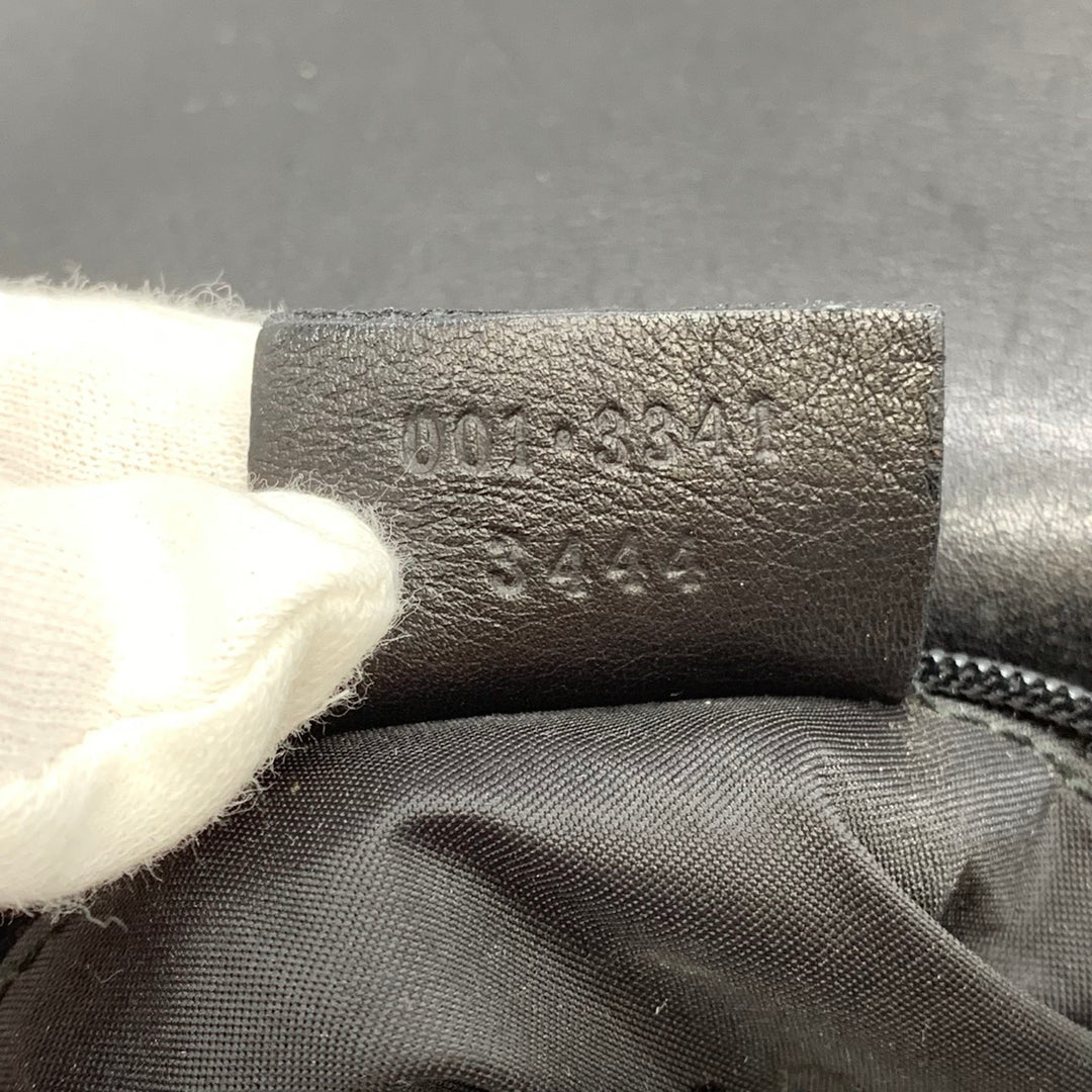 GUCCI グッチ 001 3341 ショルダーバッグ レザー ブラック