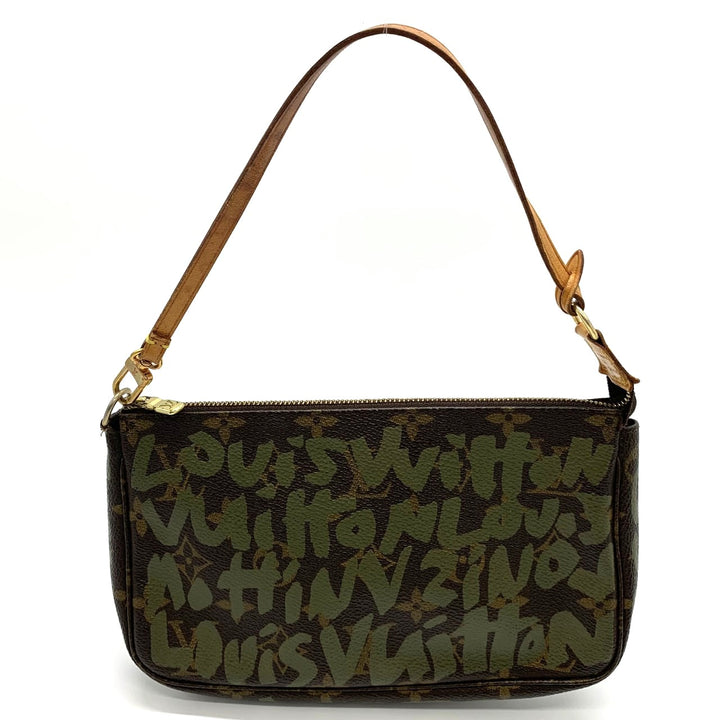 LOUIS VUITTON ルイ・ヴィトン グラフィティ ポシェット アクセソワール M92191 ポーチ モノグラムキャンバス ブラウン カーキ