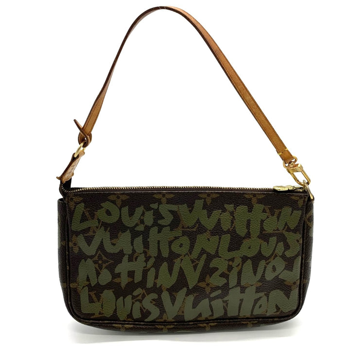 LOUIS VUITTON ルイ・ヴィトン グラフィティ ポシェット アクセソワール M92191 ポーチ モノグラムキャンバス ブラウン カーキ