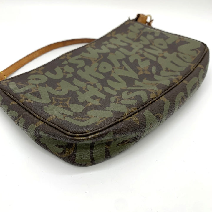 LOUIS VUITTON ルイ・ヴィトン グラフィティ ポシェット アクセソワール M92191 ポーチ モノグラムキャンバス ブラウン カーキ