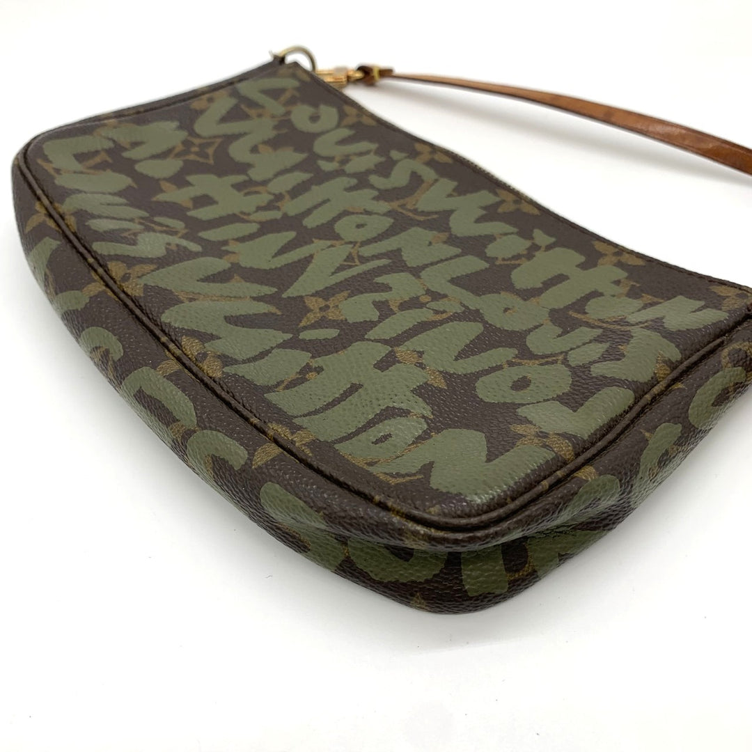 LOUIS VUITTON ルイ・ヴィトン グラフィティ ポシェット アクセソワール M92191 ポーチ モノグラムキャンバス ブラウン カーキ