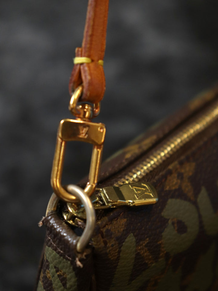 LOUIS VUITTON ルイ・ヴィトン グラフィティ ポシェット アクセソワール M92191 ポーチ モノグラムキャンバス ブラウン カーキ