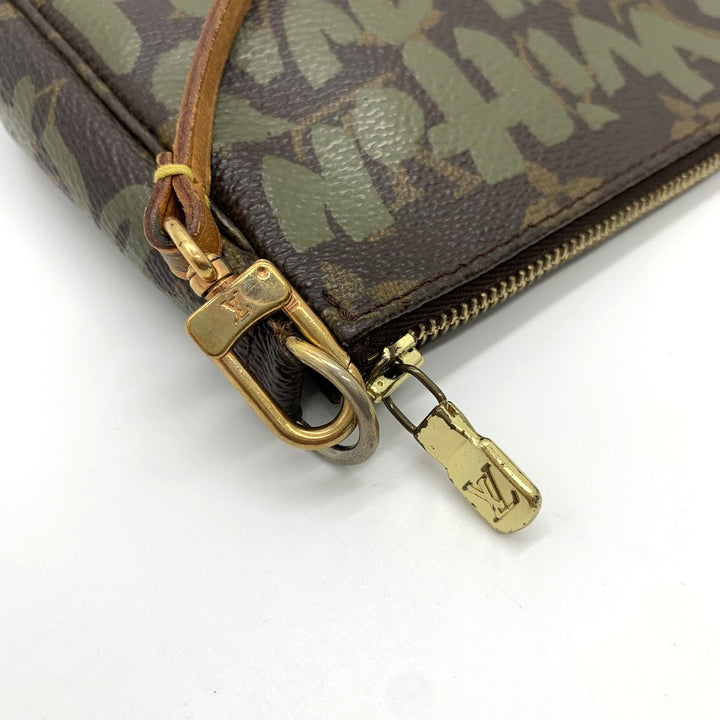 LOUIS VUITTON ルイ・ヴィトン グラフィティ ポシェット アクセソワール M92191 ポーチ モノグラムキャンバス ブラウン カーキ