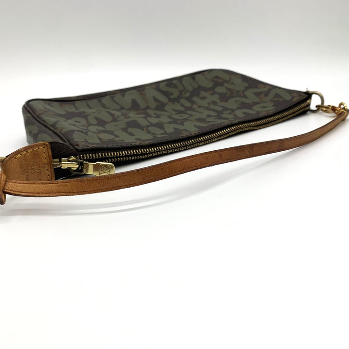 LOUIS VUITTON ルイ・ヴィトン グラフィティ ポシェット アクセソワール M92191 ポーチ モノグラムキャンバス ブラウン カーキ