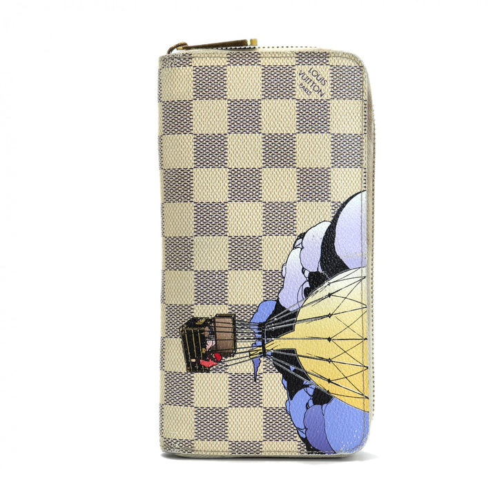 LOUIS VUITTON ルイ・ヴィトン イリュストレ ジッピーウォレット 気球プリント 2011年限定モデル N63006 長財布 ダミエアズールキャンバス ホワイト レディース