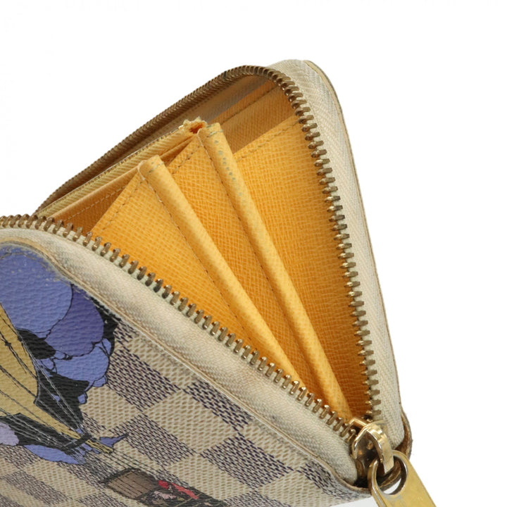 LOUIS VUITTON ルイ・ヴィトン イリュストレ ジッピーウォレット 気球プリント 2011年限定モデル N63006 長財布 ダミエアズールキャンバス ホワイト レディース