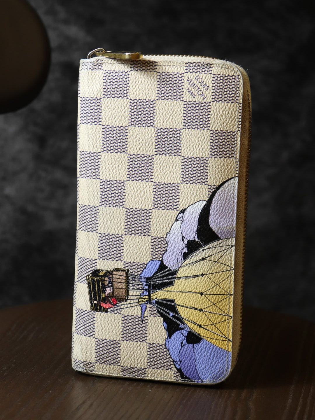 LOUIS VUITTON ルイ・ヴィトン イリュストレ ジッピーウォレット 気球プリント 2011年限定モデル N63006 長財布 ダミエアズールキャンバス ホワイト レディース