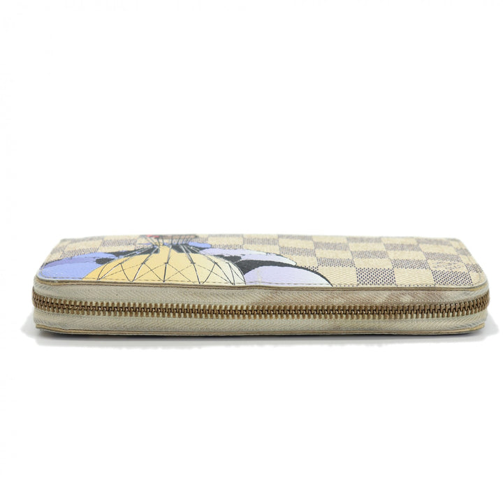 LOUIS VUITTON ルイ・ヴィトン イリュストレ ジッピーウォレット 気球プリント 2011年限定モデル N63006 長財布 ダミエアズールキャンバス ホワイト レディース