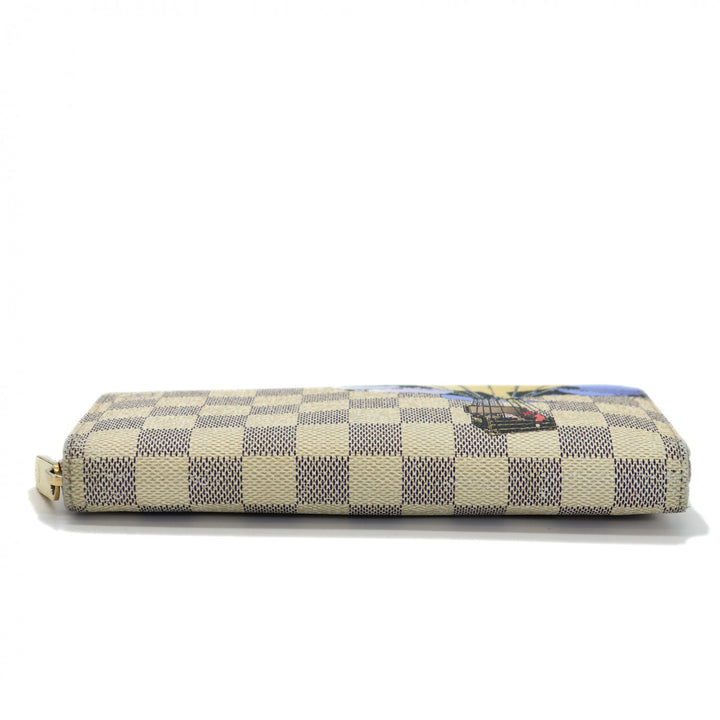 LOUIS VUITTON ルイ・ヴィトン イリュストレ ジッピーウォレット 気球プリント 2011年限定モデル N63006 長財布 ダミエアズールキャンバス ホワイト レディース