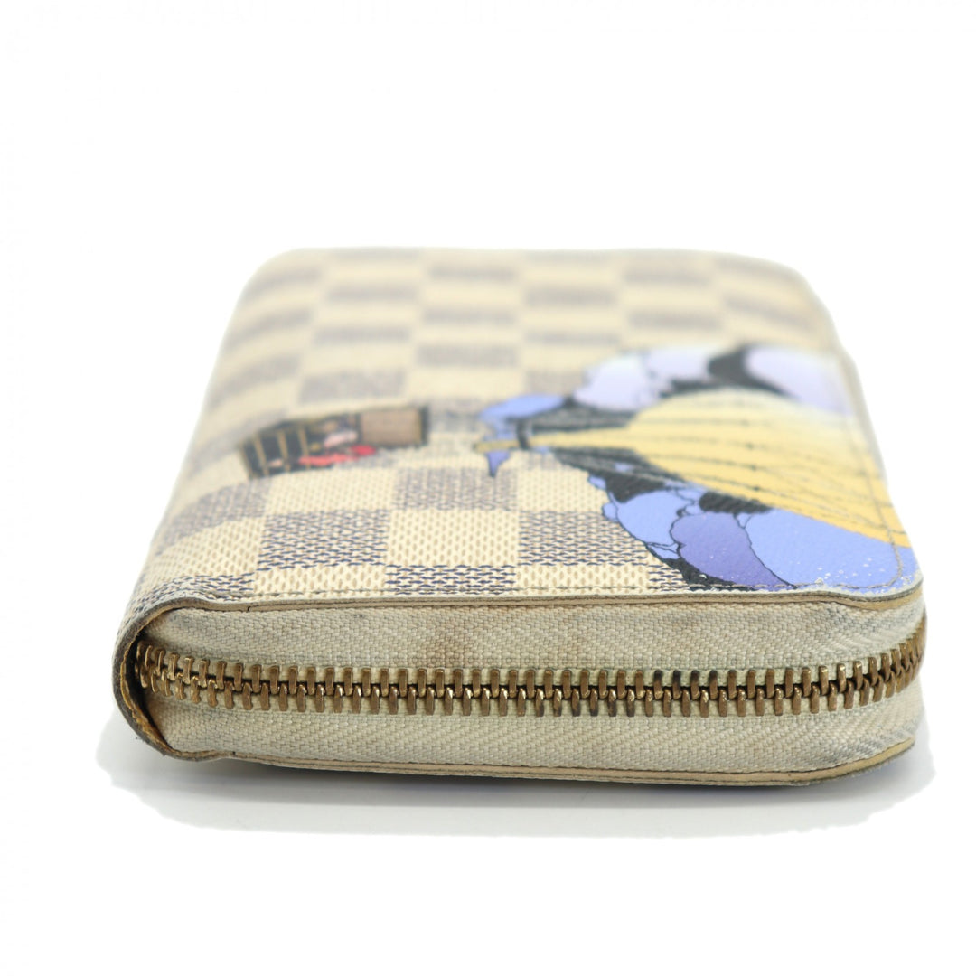 LOUIS VUITTON ルイ・ヴィトン イリュストレ ジッピーウォレット 気球プリント 2011年限定モデル N63006 長財布 ダミエアズールキャンバス ホワイト レディース