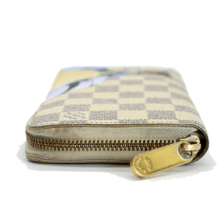 LOUIS VUITTON ルイ・ヴィトン イリュストレ ジッピーウォレット 気球プリント 2011年限定モデル N63006 長財布 ダミエアズールキャンバス ホワイト レディース