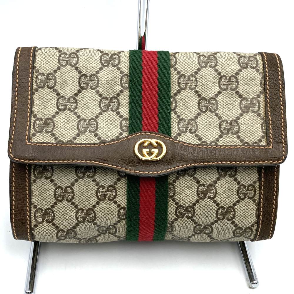 GUCCI グッチ ポーチ クラッチバッグ GGスプリーム シェリー オールドグッチ ヴィンテージ