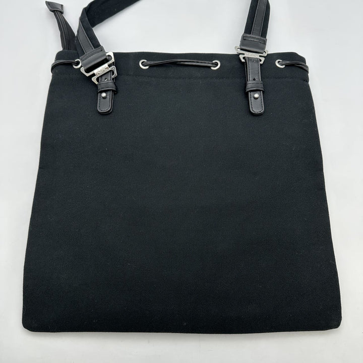 SAINT LAURENT サンローラン ハンドバッグ トートバッグ ロゴ キャンバス レザー ブラック ゴールド ノベルティ