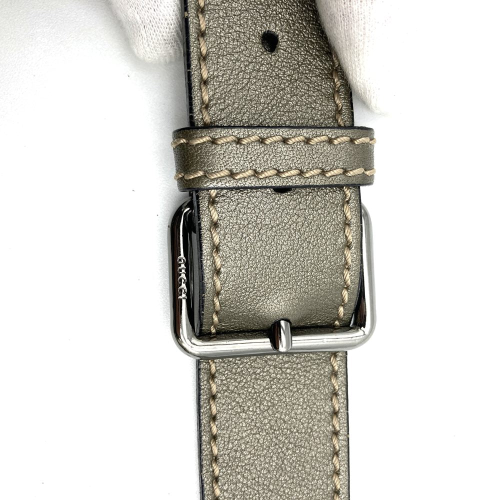 GUCCI グッチ 201732 ショルダーバッグ GGインプリメ 斜め掛け ブラウン メタリック PVC