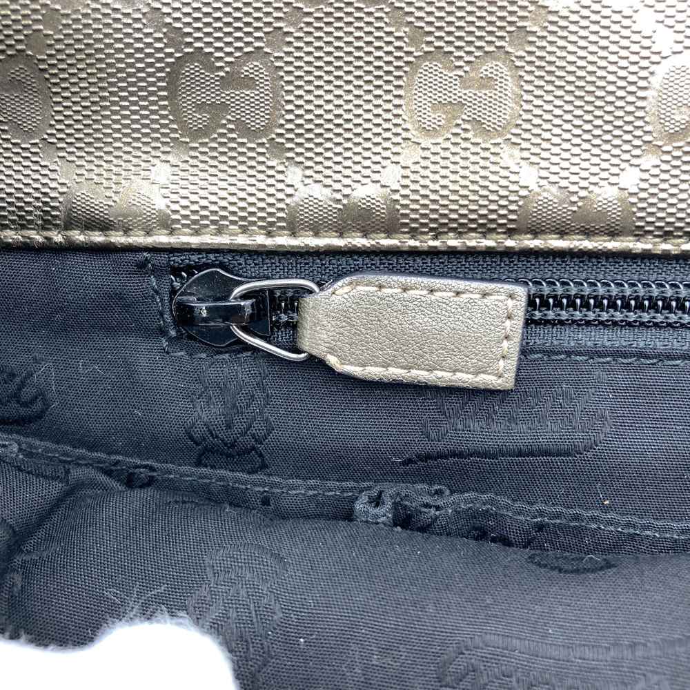 GUCCI グッチ 201732 ショルダーバッグ GGインプリメ 斜め掛け ブラウン メタリック PVC