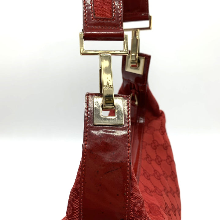 GUCCI グッチ 001 4204 ショルダーバッグ GGキャンバス レザー レッド