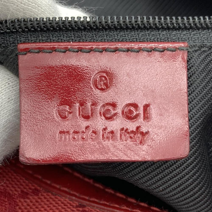 GUCCI グッチ 001 4204 ショルダーバッグ GGキャンバス レザー レッド