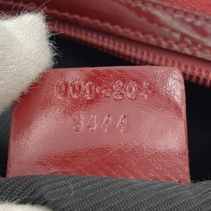 GUCCI グッチ 001 4204 ショルダーバッグ GGキャンバス レザー レッド