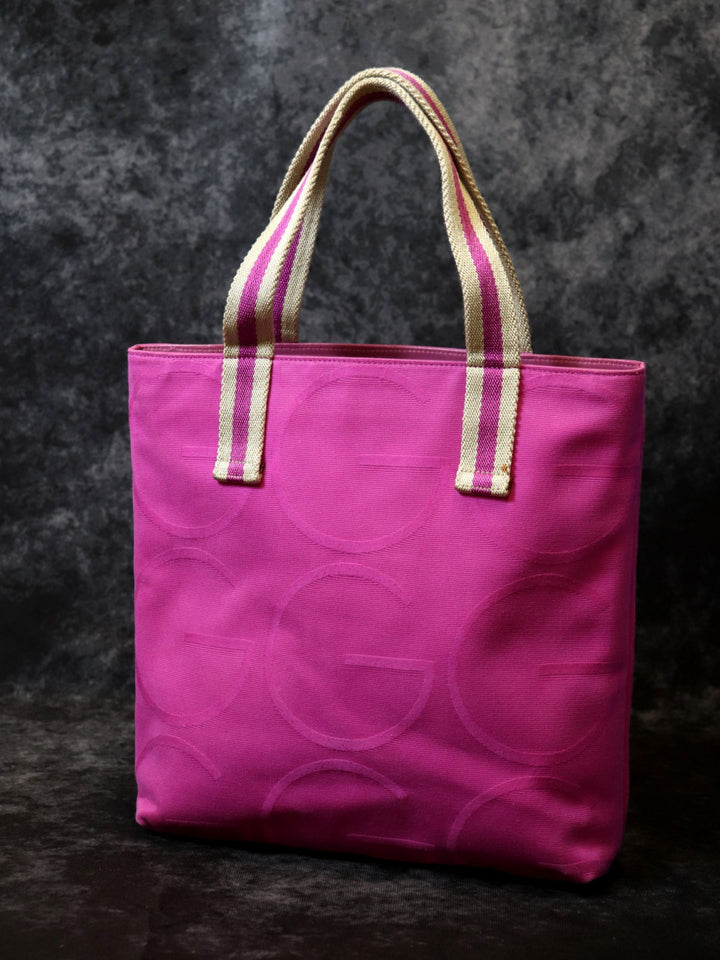 GUCCI グッチ 140691 ハンドバッグ トートバッグ キャンバス ピンク ヴィンテージ