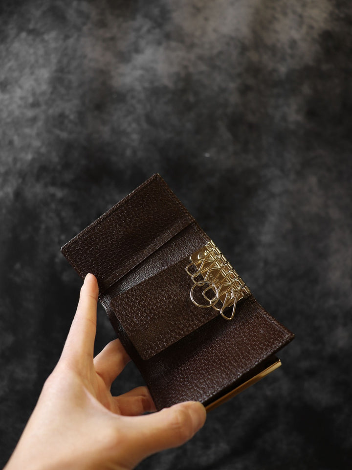 GUCCI グッチ 181673 キーケース ブラウン GGキャンバス/レザー シェリーライン