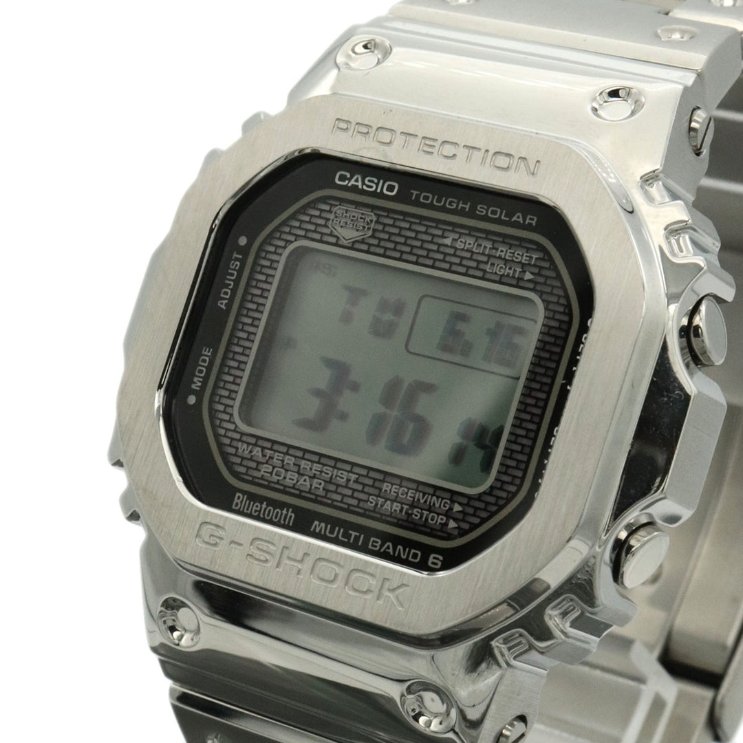美品 CASIO カシオ G-SHOCK GショックGMW-B5000D-1JF フルメタル 腕時計 ソーラー電波 デジタル シルバー