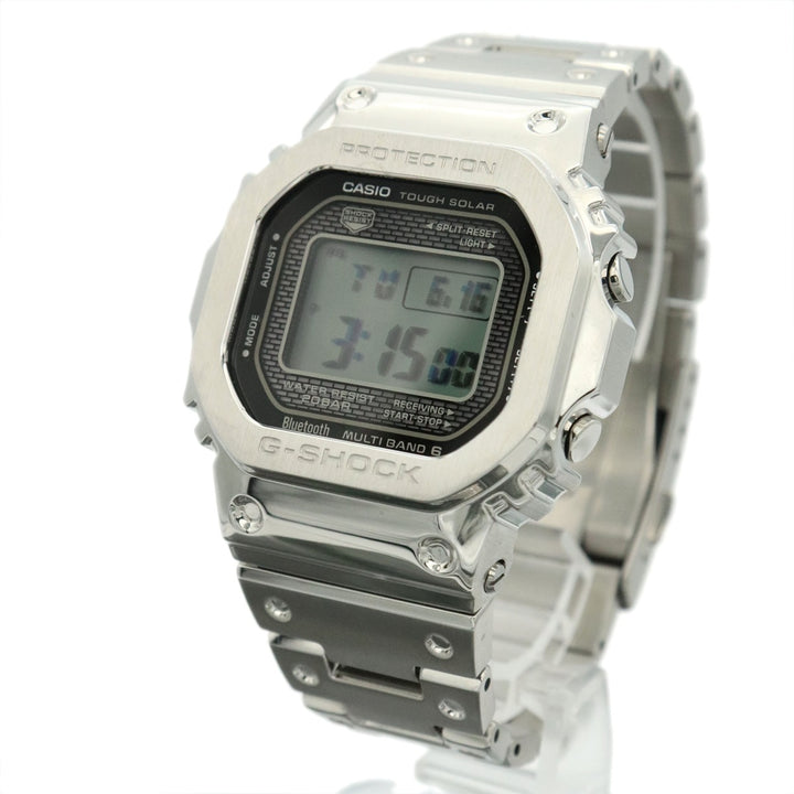 美品 CASIO カシオ G-SHOCK GショックGMW-B5000D-1JF フルメタル 腕時計 ソーラー電波 デジタル シルバー