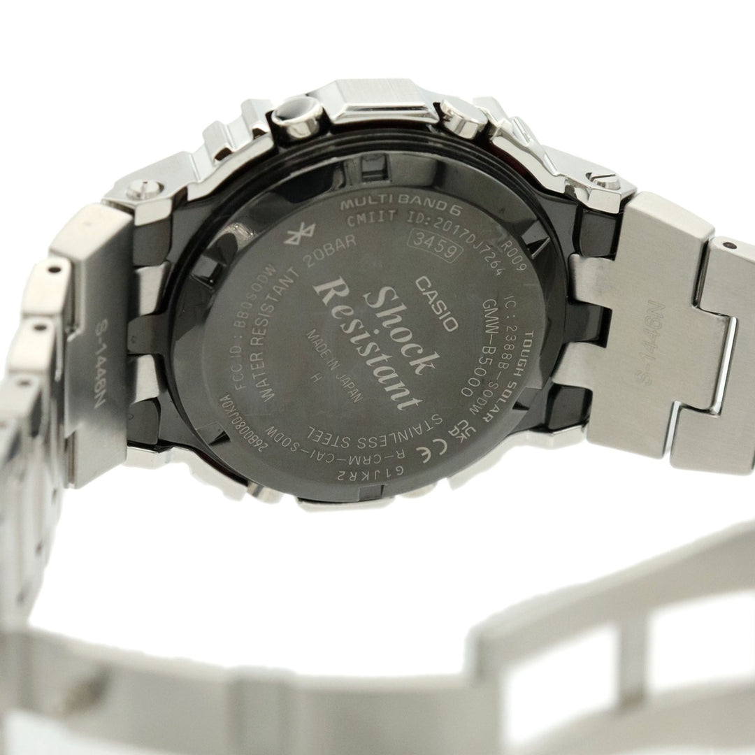 美品 CASIO カシオ G-SHOCK GショックGMW-B5000D-1JF フルメタル 腕時計 ソーラー電波 デジタル シルバー
