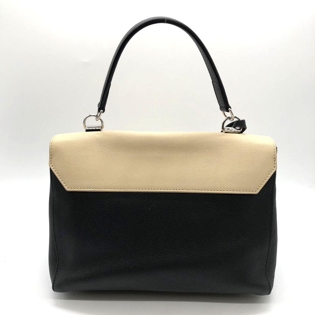 LOUIS VUITTON ルイ・ヴィトン ロックミー2 M50252 ハンドバッグ ショルダーバッグ 2way カーフレザー ベージュ/ブラック バイカラー