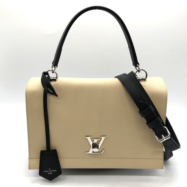 LOUIS VUITTON ルイ・ヴィトン ロックミー2 M50252 ハンドバッグ ショルダーバッグ 2way カーフレザー ベージュ/ブラック バイカラー