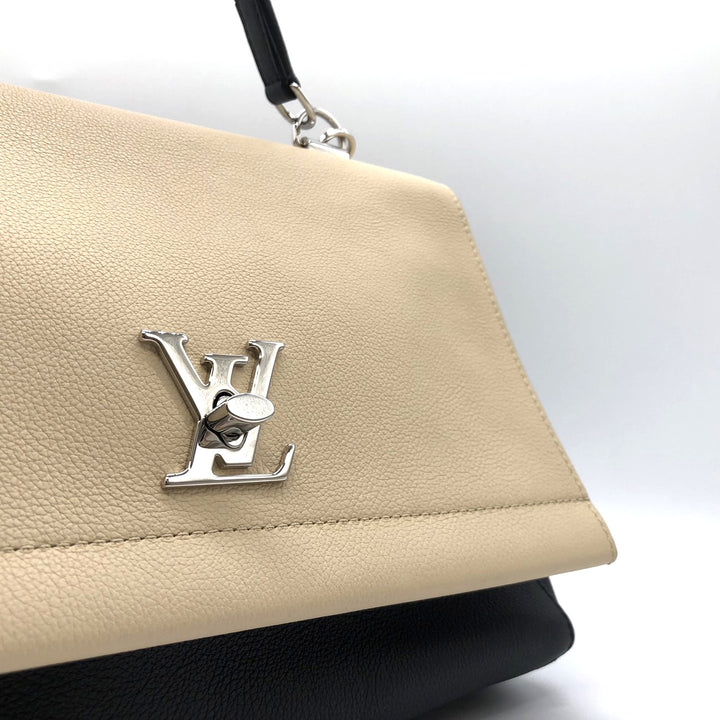 LOUIS VUITTON ルイ・ヴィトン ロックミー2 M50252 ハンドバッグ ショルダーバッグ 2way カーフレザー ベージュ/ブラック バイカラー