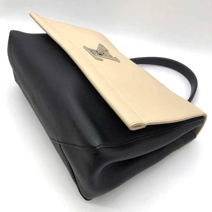 LOUIS VUITTON ルイ・ヴィトン ロックミー2 M50252 ハンドバッグ ショルダーバッグ 2way カーフレザー ベージュ/ブラック バイカラー