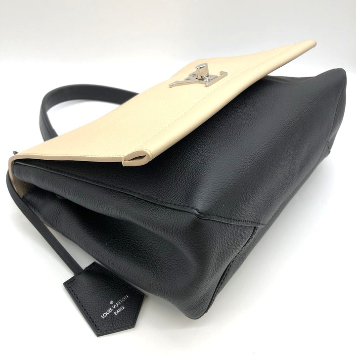 LOUIS VUITTON ルイ・ヴィトン ロックミー2 M50252 ハンドバッグ ショルダーバッグ 2way カーフレザー ベージュ/ブラック バイカラー