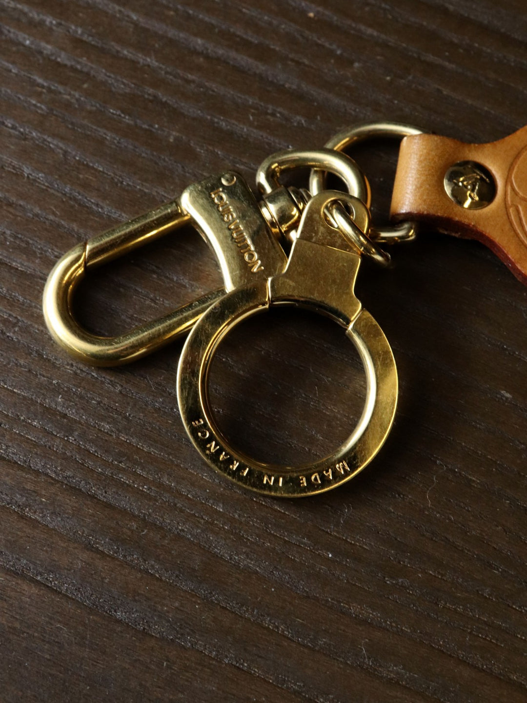 LOUIS VUITTON ルイ・ヴィトン ポルト クレ パンダ M62637 キーホルダー レザー ブラウン