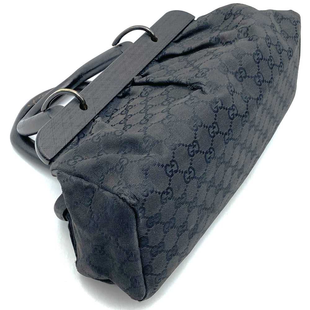 GUCCI グッチ 112683 GGキャンバス ハンドバッグ ウッド ブラック