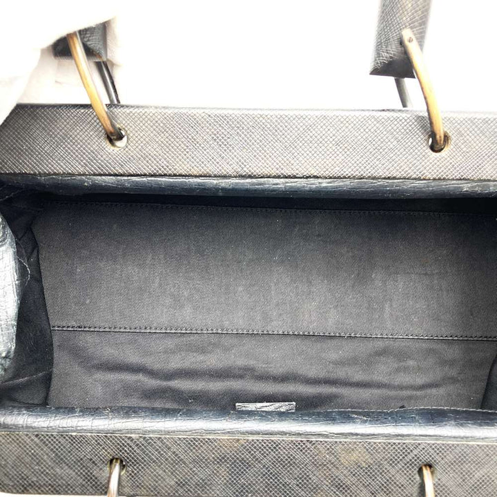 GUCCI グッチ 112683 GGキャンバス ハンドバッグ ウッド ブラック