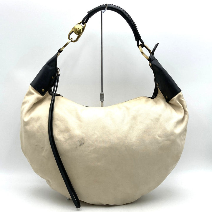 GUCCI グッチ 95332 ショルダーバッグ ハンドバッグ 大きめバッグ ベージュ ブラック キャンバス レザー