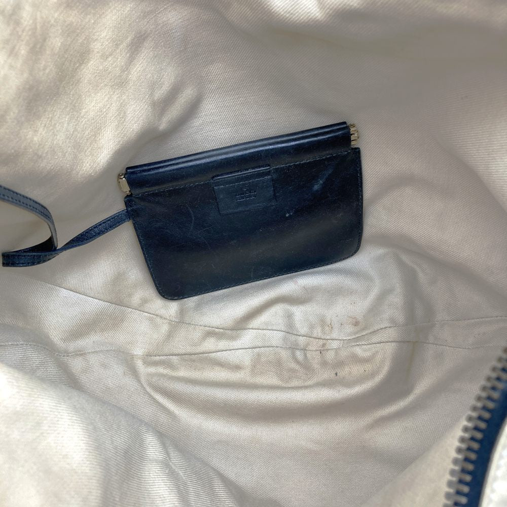 GUCCI グッチ 95332 ショルダーバッグ ハンドバッグ 大きめバッグ ベージュ ブラック キャンバス レザー