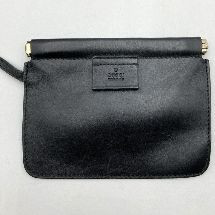 GUCCI グッチ 95332 ショルダーバッグ ハンドバッグ 大きめバッグ ベージュ ブラック キャンバス レザー