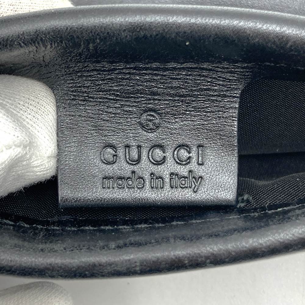 GUCCI グッチ 95332 ショルダーバッグ ハンドバッグ 大きめバッグ ベージュ ブラック キャンバス レザー