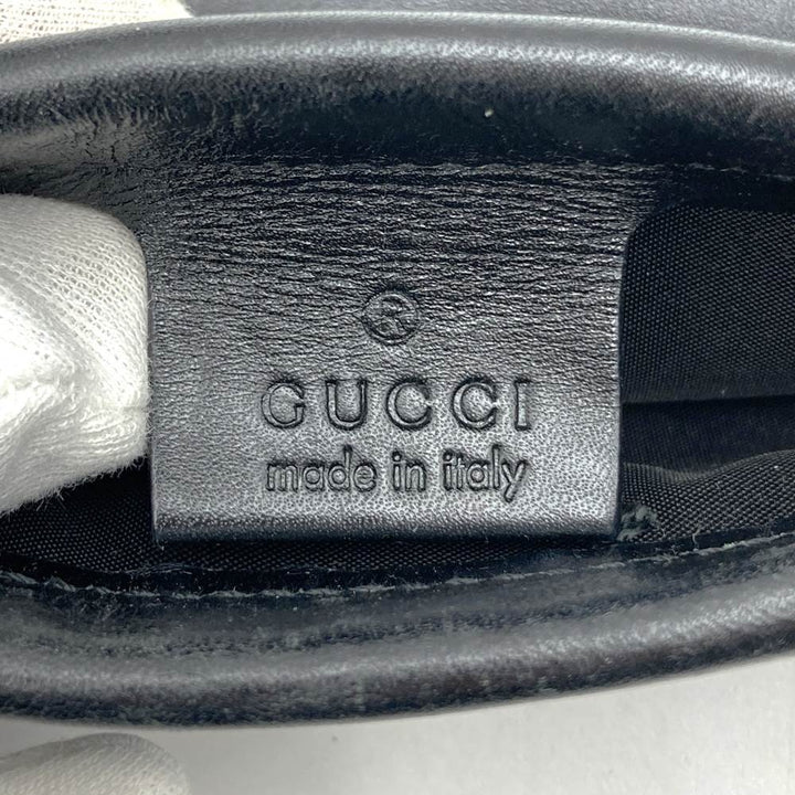 GUCCI グッチ 95332 ショルダーバッグ ハンドバッグ 大きめバッグ ベージュ ブラック キャンバス レザー