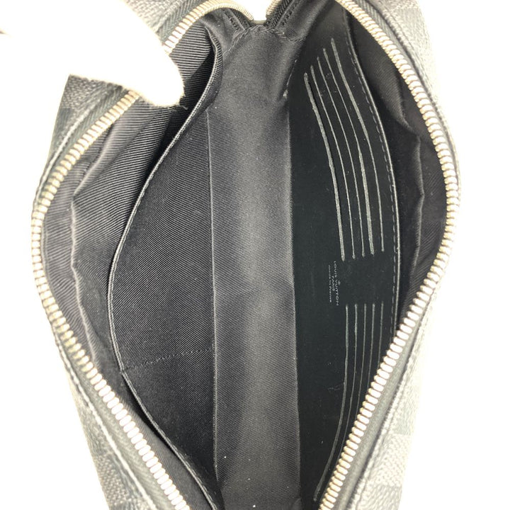 LOUIS VUITTON ルイ・ヴィトン N41664 ポシェット・カサイ クラッチバッグ ブラック 黒 ダミエグラフィットキャンバス PVC