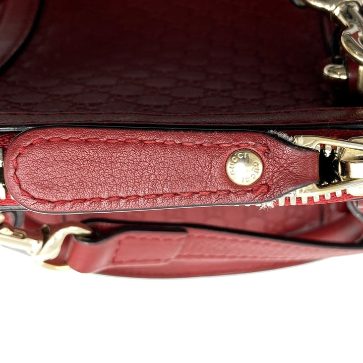 GUCCI グッチ 449654 ハンドバッグ ショルダーバッグ 2way グッチシマ レザー レッド