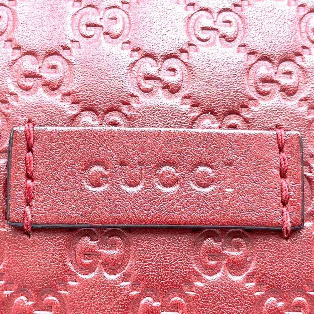 GUCCI グッチ 449654 ハンドバッグ ショルダーバッグ 2way グッチシマ レザー レッド